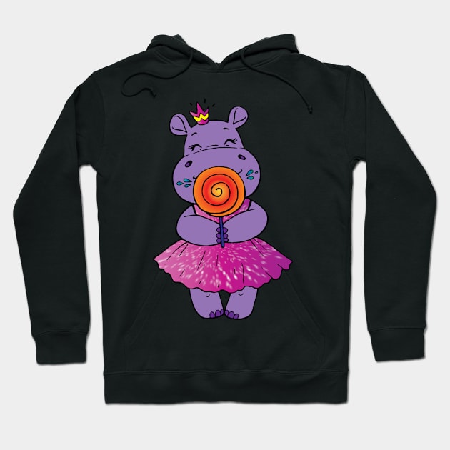 Hippo Hoodie by AmazingArtMandi